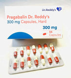 Packaging of Dr. Reddy's Pregabalin capsules with red and white capsules.